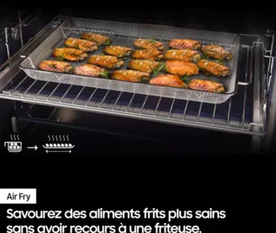 Samsung - Four Encastrable Nv7b6799aak - Double Cavité - Pyrolyse - Vapeur - Porte Froide - Rails Télescopiques — vue 10