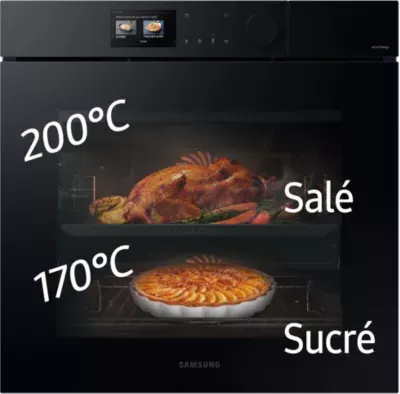 Samsung - Four Encastrable Nv7b7997aak - Pyrolyse - Chaleur Pulsée - Vapeur - Double Cavité - Bespoke Ai Série 7
