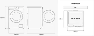 Samsung - Lave Linge Hublot Ww90cgc04dab - 9 Kg - 1400 Tr/Min - Classe A - Moteur Induction - Connecté Wifi - Noir — vue 7