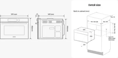 Samsung - Micro Ondes Encastrable Nq5b4513gbs — vue 7