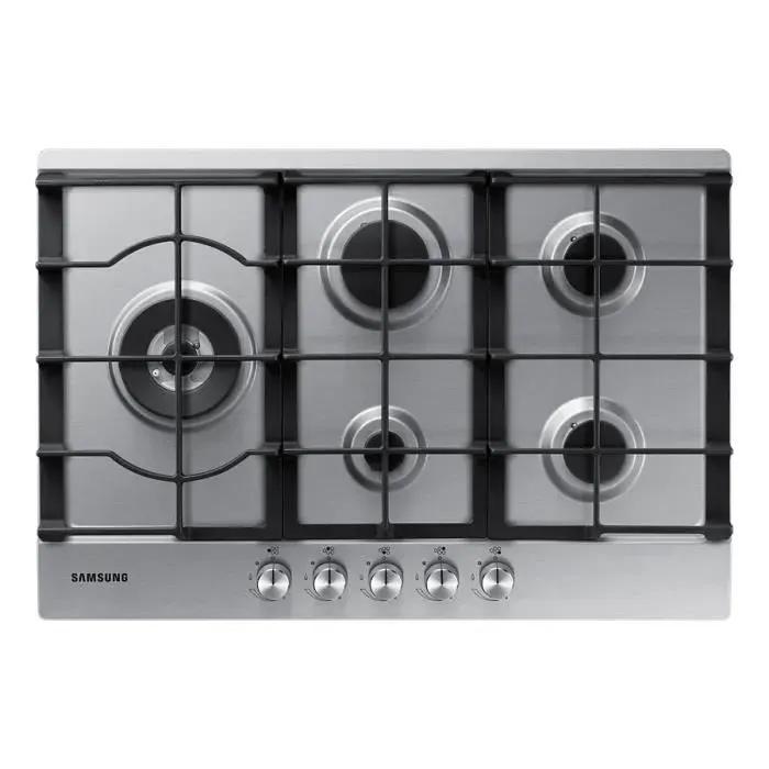 Samsung NA75J3030AS Intégré Cuisinière à gaz Acier inoxydable Acier inoxydable Fonte 1 W