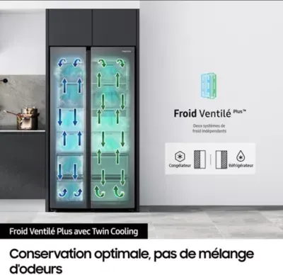 Samsung - Réfrigérateur Américain Rs80f66kbt Bespoke Ai — vue 7