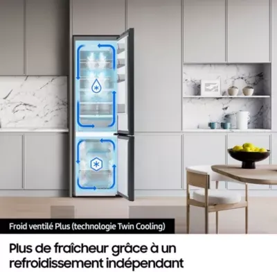 Samsung - Réfrigérateur Combiné Rb38t607bb1 — vue 6