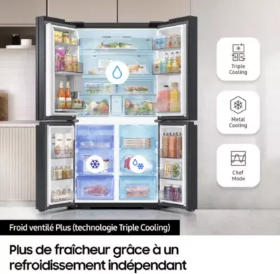 Samsung - Réfrigérateur Multi Portes Rf65dg9h0eb1 Family Hub Avec Ai Vision — vue 6
