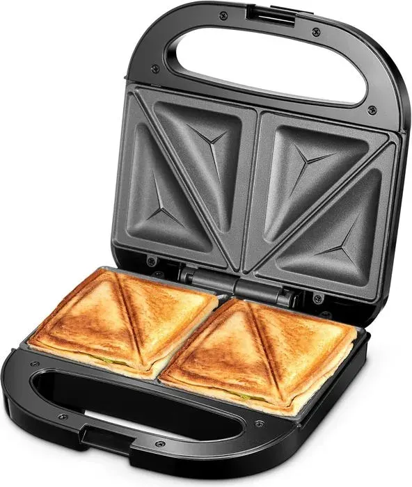 Sandwich Maker Mini Machine à Sandwich Électrique avec Plaques Antiadhésives Contrôle Automatique de la Température 750W