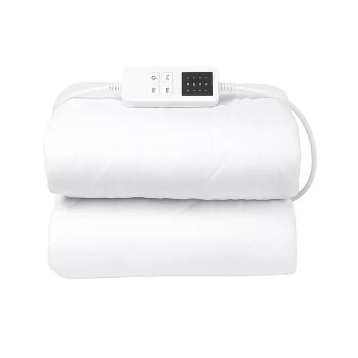 Sangle contour élastique profonde surmatelas chauffant 195x165 cm avec 4 niveaux de chauffage et minuterie 12 h