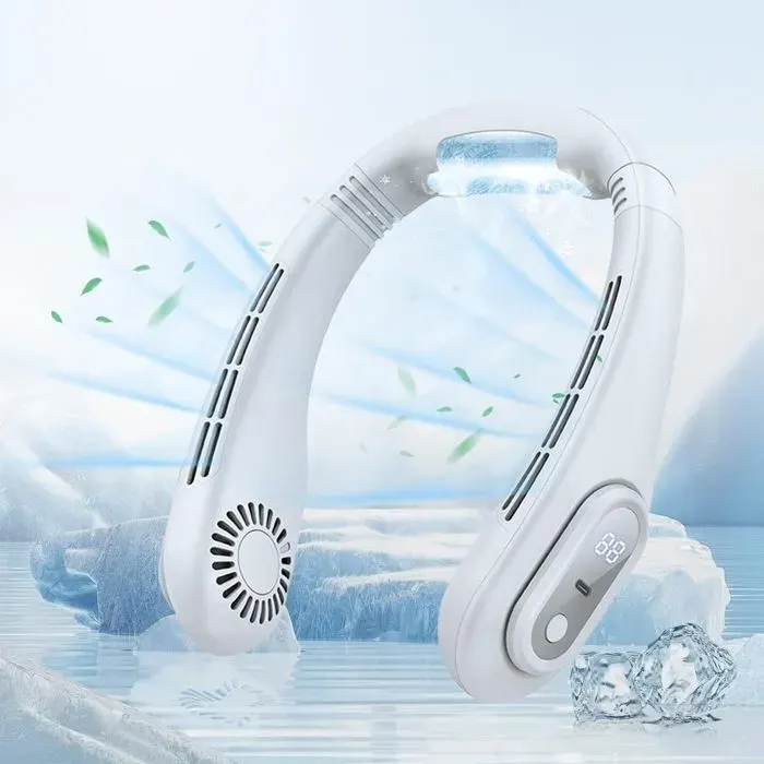 SANYU Ventilateur de Cou Portable sans Pales Batterie 4000mAh 3 Vitesses Personnel et Rechargeable pour Extérieur