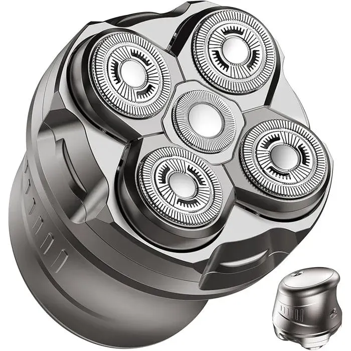 Sarsumir Rasoir Tete Chauve Homme 5D Rasoir Electriques Hommes IPX6 Étanche Rasoir à Tête Chauve Sec et Humide Ra RASOIR ELECTRIQUE