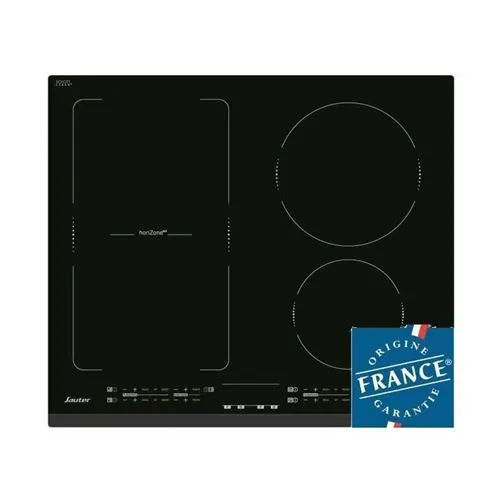 Sauter horiZonetech SPI4664B - Table de cuisson à induction - 4 plaques de cuisson - Niche - largeur : 56 cm - profondeur : 49 cm - avec avant biseauté - noir