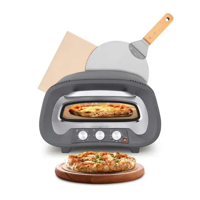 Schneider - Pierre De Feu Serie Z Grey - Gris - Four à Pizza - 2200 W - 430 °c