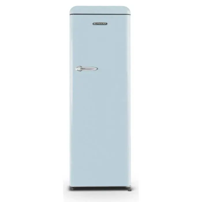 SCHNEIDER - SCCL329VBL - Réfrigérateur 1 porte Vintage - 337L - Froid brassé - 4 clayettes verre - Dégivrage automatique - Bleu — coloris Bleue