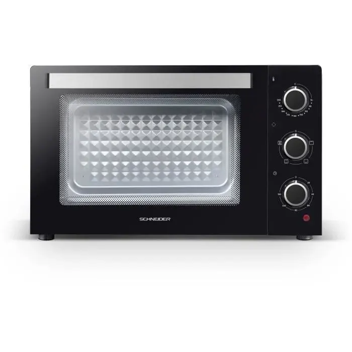 SCHNEIDER - SCEO2345CTB - Four électrique 45L - Chaleur tournante - 1700W - Minuterie - Arrêt automatique - Noir