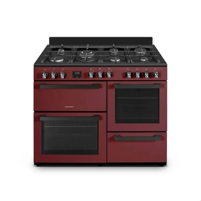 Schneider SCPG71MF-WR - Piano de cuisson 7 feux Bordeaux