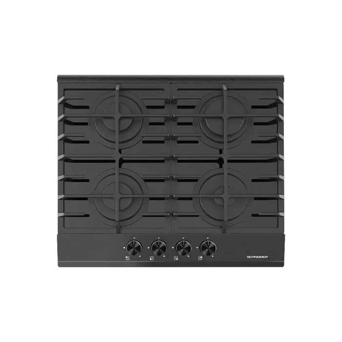 Schneider SCTGOG6040N - Table gaz verre Noir