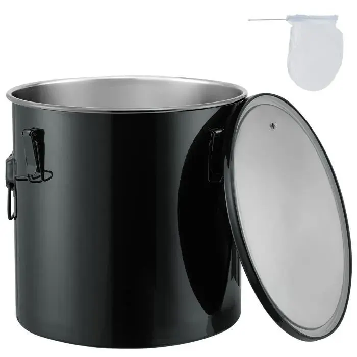 Seau à graisse pour friteuse - VEVOR - Collecte Huile et Graisse Usagées Fut de Récupération pour Friteuse 378 L 375 x 420 mm