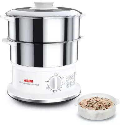 Seb - Cuiseur Vapeur 2 Bols Inox Vc145100