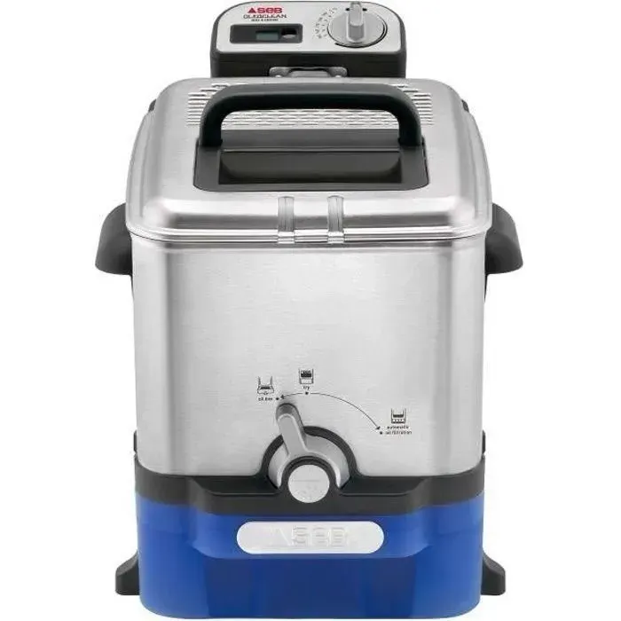 SEB Oleoclean Friteuse semi-professionnel 35 L 2300 W 6 personnes Filtration automatique Thermostat réglable Inox FR804000