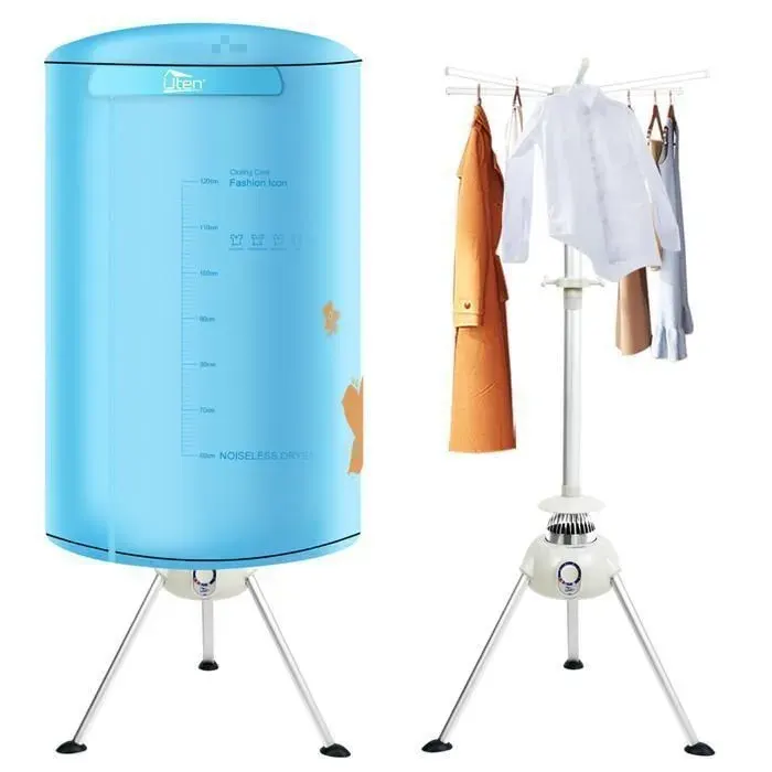 Séche à Linge Chauffant Électrique PliableUTEN 1000W Séchoir Chauffage Pliable Électrique avec Réglage de Lheure