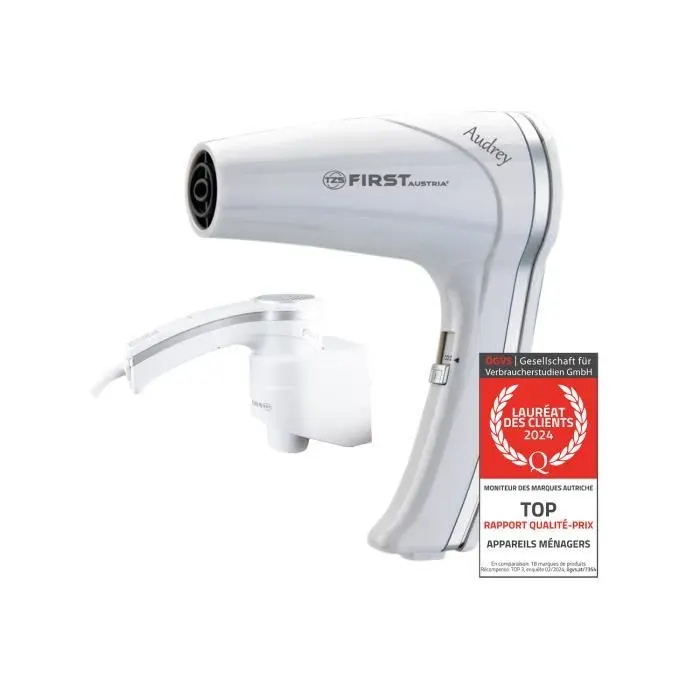 Sèche-cheveux 1200W support mural sèche-cheveux dhôtel sèche-cheveux mural coiffage doux 2 réglages de chaleur [blanc]