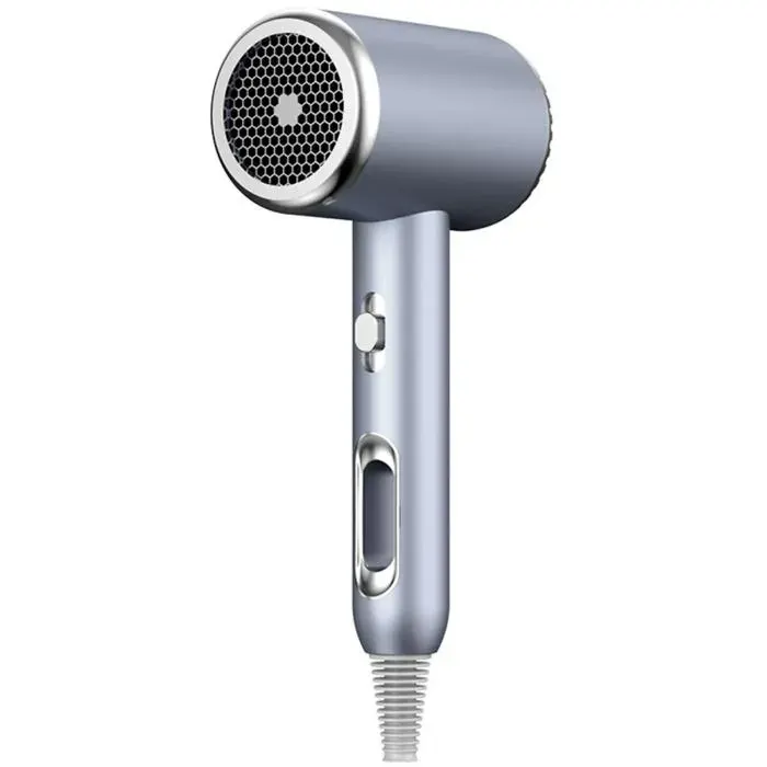 Sèche-cheveux 1600 watts générateur dions négatifs plusieurs vitesses portable argent