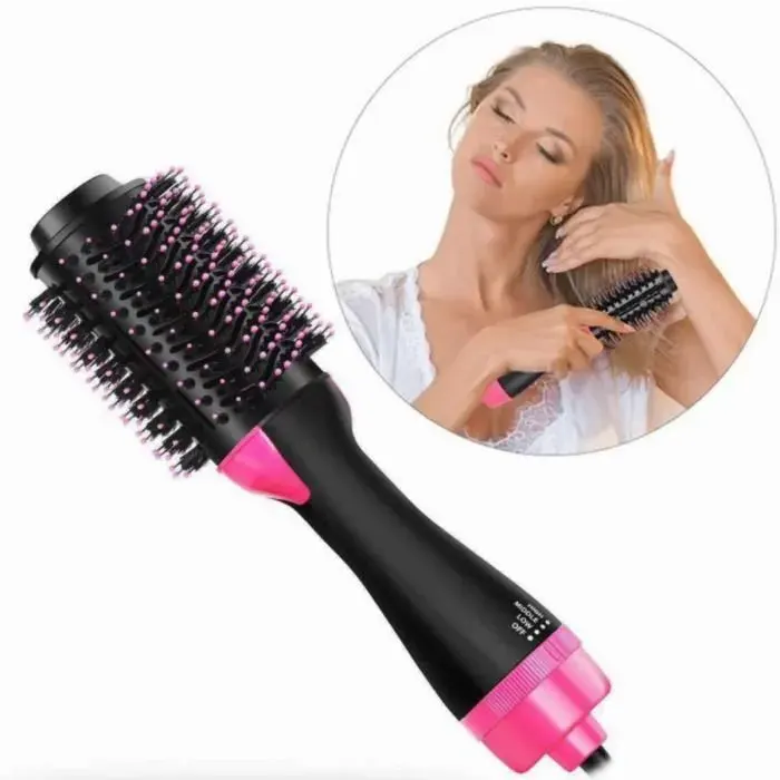 Sèche-cheveux 2 en 1 - CURREN - Rose - Ioniseur dair - Prise EU