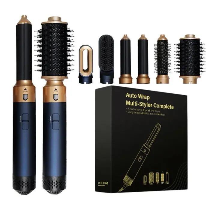 Seche Cheveux 6 en 1multi-styliste avec brosse à cheveuxfer à friserlisseursoins personnelsoutil de coiffure6in1 box packing