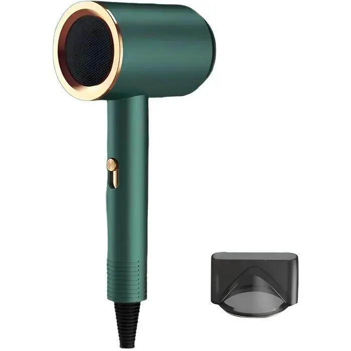 Sèche-cheveux 800 W technologie à ions négatifs soin des cheveux design ergonomique protection contre la surchauffe vert