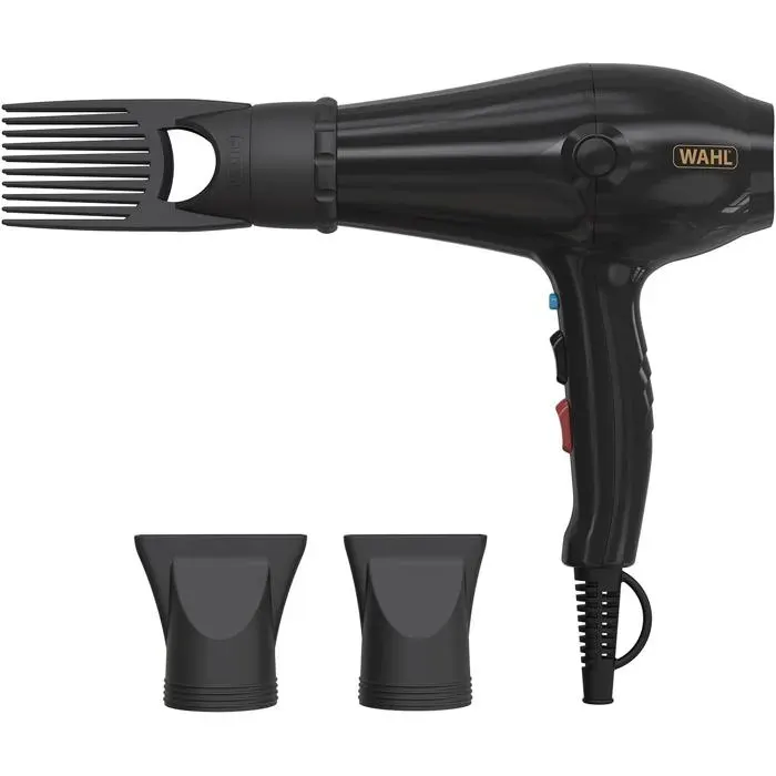 Sèche-Cheveux Afro Powerpik Embout Peigne Pik Cheveux Texturés 3 Réglages de Chaleur Anti-Frisottis