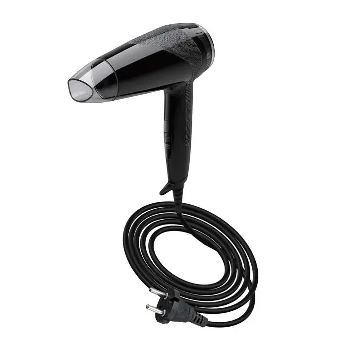 Sèche-cheveux - AVIZAR - 850W - Air chaud & air froid - 2 températures - Poignée pliable — coloris Noir