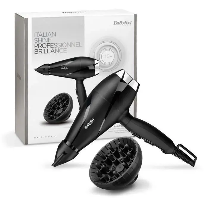Sèche-cheveux - BaByliss - 6713DE - 2200 W - 3 Températures - Ioniseur dair