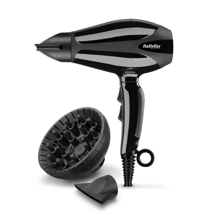 Sèche-cheveux BABYLISS 6715DE Professionnel - Diffuseur - Format ultra Compact - Moteur AC - Puissance 2200W