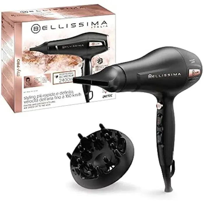 Sèche-Cheveux - BELLISSIMA - My Pro P3 3400 - 2400W - Technologie Ionique - Grille Céramique