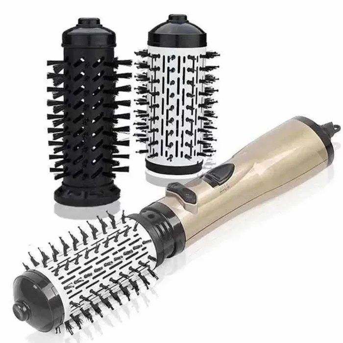 Seche Cheveux Brosse - Brosse Soufflante 3 en 1 - Brosse Chauffante Brushing - Brosse Lissante ChauffanteTêtes r BROSSE SOUFFLANTE