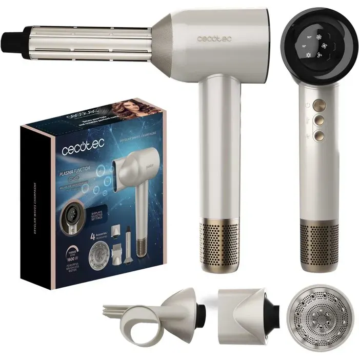 Sèche-cheveux - CECOTEC - DryGlam Waves Champagne - 1600 W