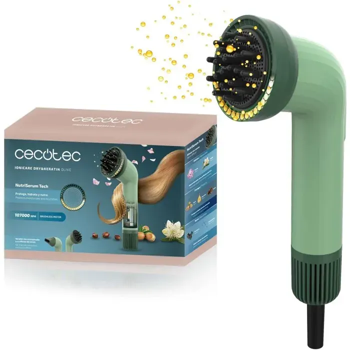 Sèche-cheveux - CECOTEC - Ionicare Dry&Keratin Olive - 1200 W