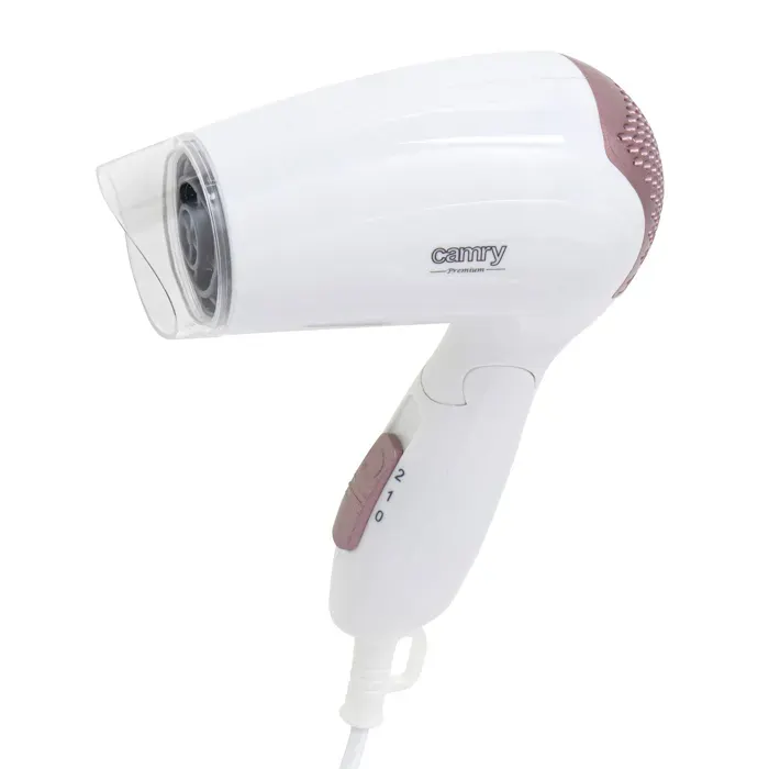 Sèche-cheveux de Voyage Pliable Compact 2 Niveaux de Puissance Buse 360° Camry CR2254 1200W Blanc