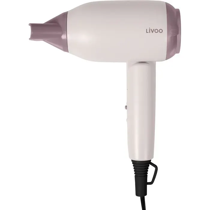 Sèche-cheveux de voyage pliable - LIVOO - DOS208 - Compact - Bi-voltage - 1200 W