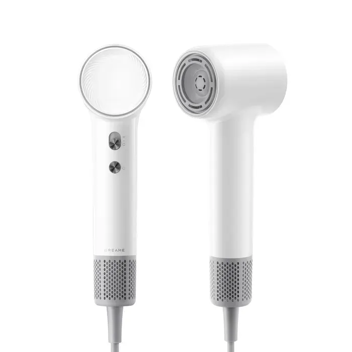Sèche-Cheveux DREAME Mini Blanc À Grande Vitesse 270 g Moteur 100 000 tr/min Séchage Rapide 5 Modes Personnalisés