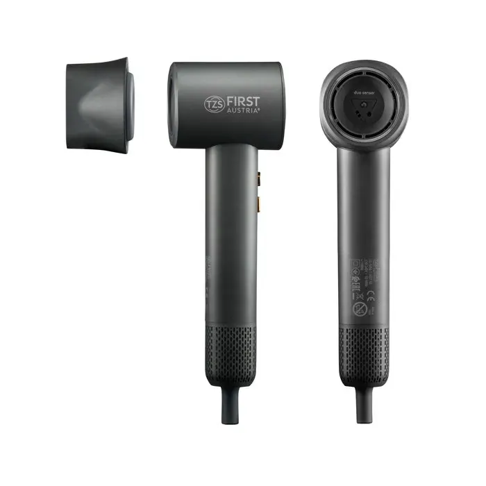 Sèche-Cheveux Duo Sensor Ionique - TZS FIRST AUSTRIA - 1100W Moteur Brushless - Technologie Plasma 110 000 tr/min 5 Modes - Léger