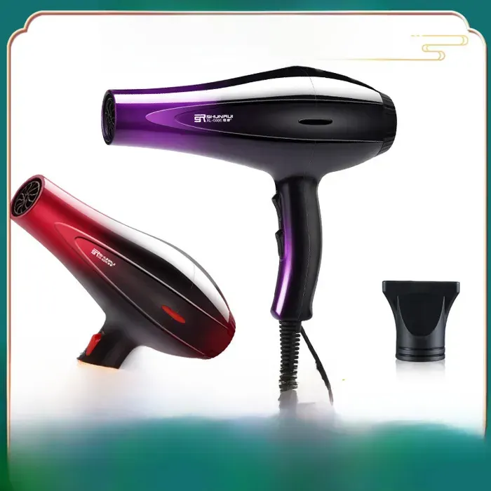 Sèche-cheveux électrique ion négatif - 800W deux vitesses Portable protection surchauffe Couleurs : Violet Blanc Vert