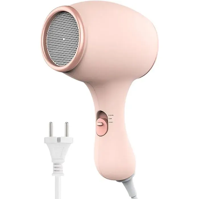 Sèche-cheveux enfant - ZRSE - 550W - 3 réglages de température - Chaleur douce - Faible bruit - Rose - 25.4x15x8.5 cm
