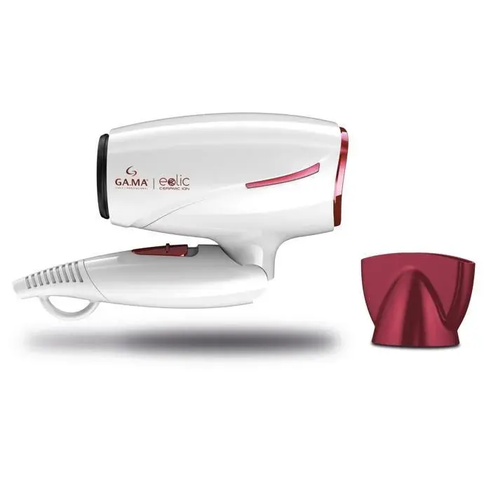 Sèche-cheveux - GAMA ITALY PROFESSIONAL - Eolic Ceramic Ion - 1600 W - Ionique - Pliable — coloris Blanc