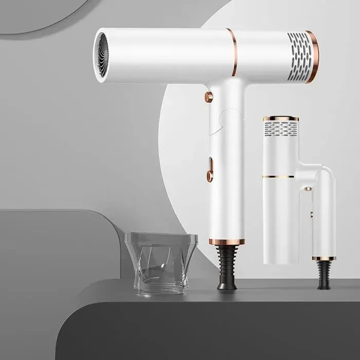 Sèche-cheveux ion plasma pliable voyage certifié UL séchage rapide diffuseur+peigne léger silencieux pour cheveux bouclés lisses