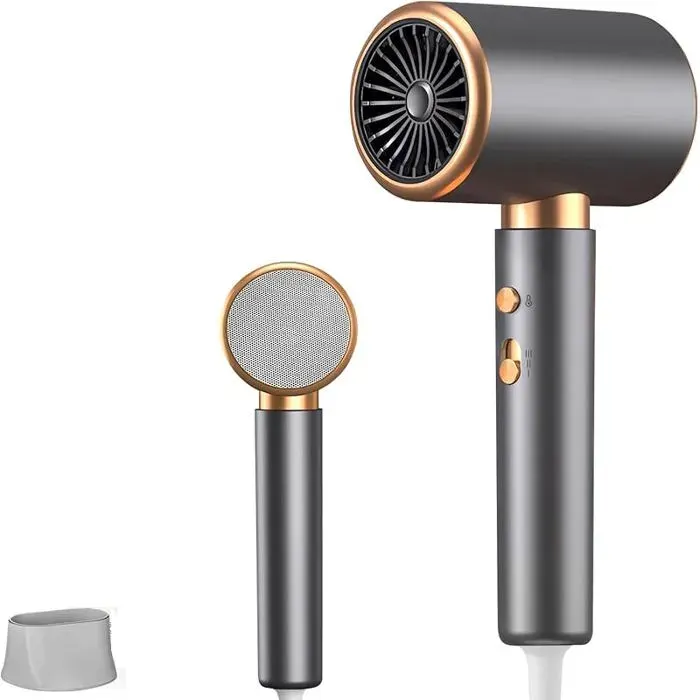 Seche Cheveux Ionique 2000W Professionnel Seche-Cheveux2 Températures/2 Vitesses/Air Froid Mode Séchage Rapide SECHE-CHEVEUX — coloris Gris