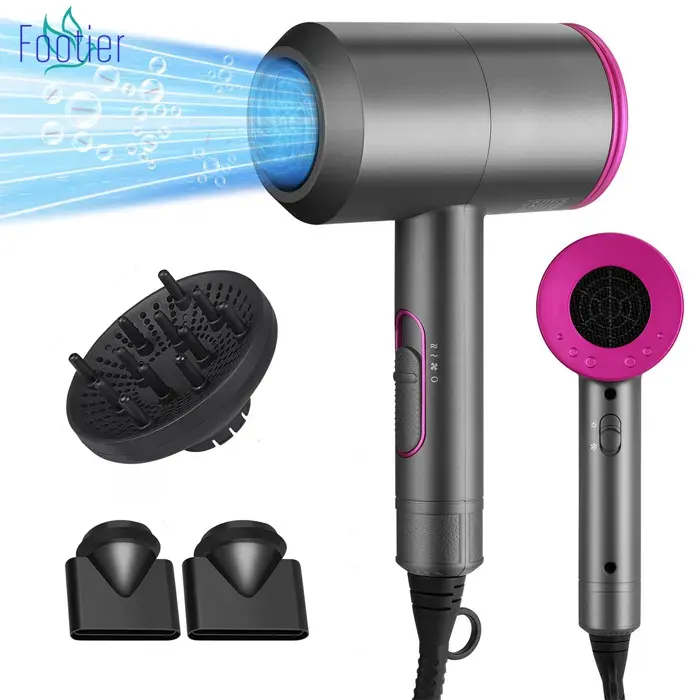 Seche Cheveux Ionique 2000W Seche Cheveux Professionnel avec 2 Concentrateurs & 1 Diffuseur 3 Vitesses 2 Températures et Air