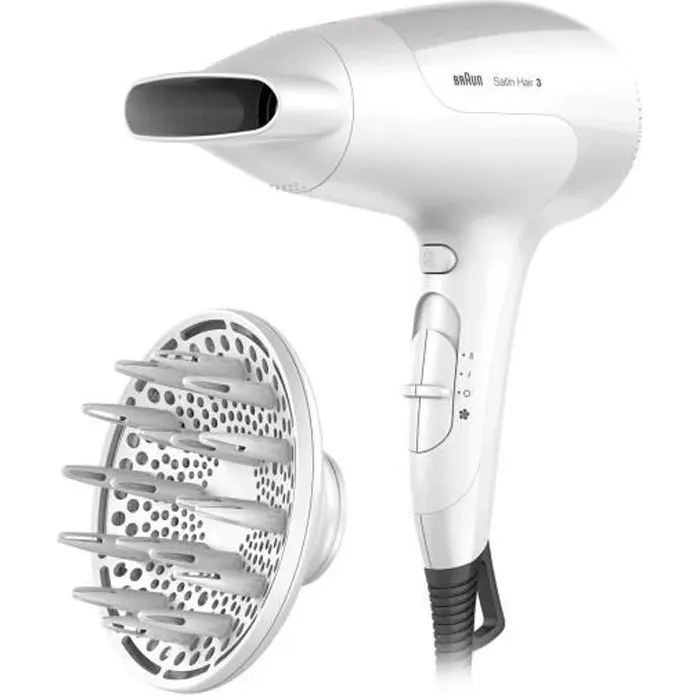 Sèche-cheveux ionique BRAUN HD385 - Power Perfection - Blanc