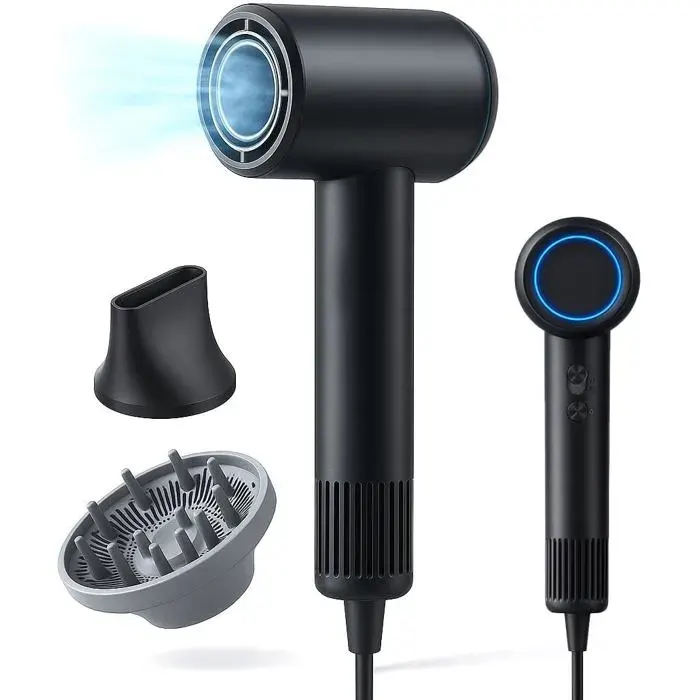 Sèche-Cheveux Ionique Pro - UNDERSCORE - BPMIO - Léger 395g - 4 Températures - 150000 tr/min