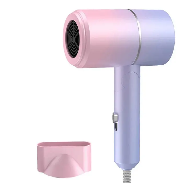 Sèche-cheveux ionique Sèche Cheveux Léger Portable avec 2Températures Bouton Chaud Froid et Manche Pliable pour Voyages Maison salon
