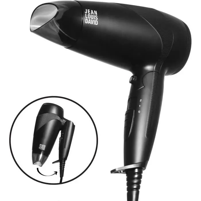 Sèche-cheveux - JEAN LOUIS DAVID - Little hairdryer - Manche pliable - Ultra léger et compact