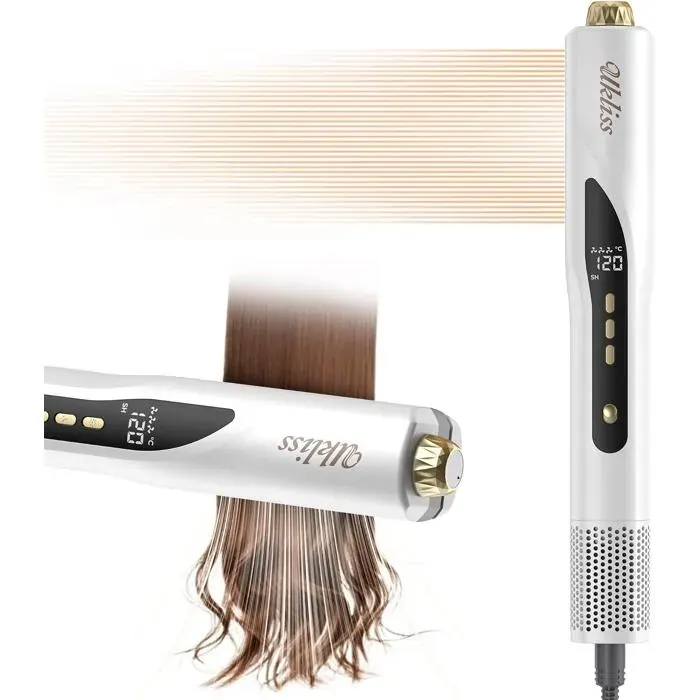 Sèche-Cheveux Lisseur 3 En 1 Pro Lisseur À Air Ionique 200 M/Min Plasma Coiffage Mouillé À Sec Pour Réduire La Casse Et Ap[LL101]